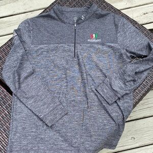 Gray Half-Zip Men's Golf Shirt